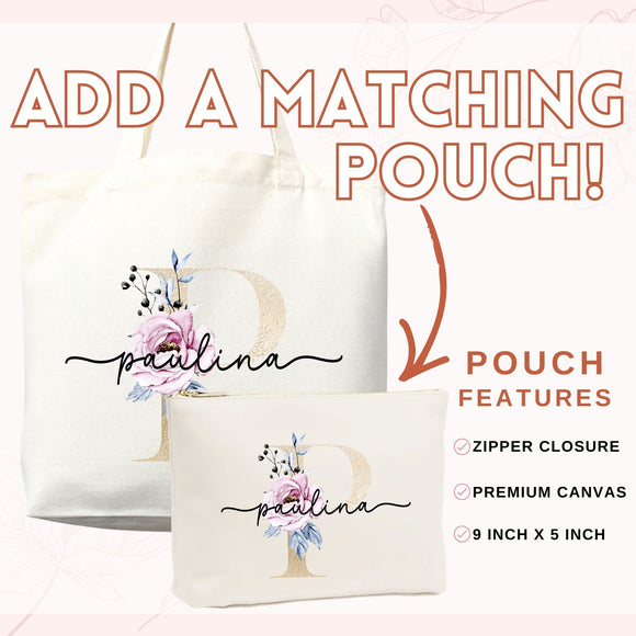 Monogram Name Tote Bag — Personalized Gift (004)