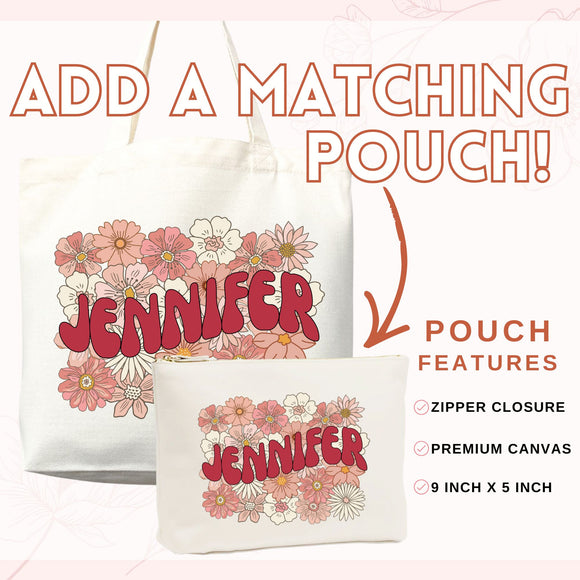 Wildflower Name Tote Bag — Personalized Gift (013)
