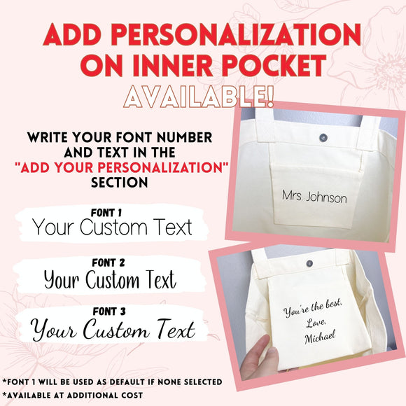 Custom Text Tote Bag — Personalized Gift (001)