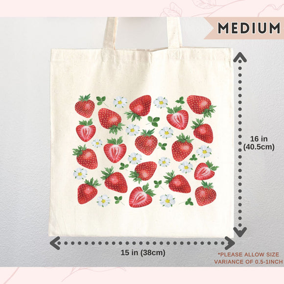 Strawberry Tote Bag — Strawberry Lover Gift (011)