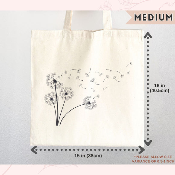 Dandelion Wildflower Tote Bag — Floral Gift (001)