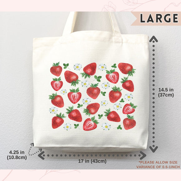 Strawberry Tote Bag — Strawberry Lover Gift (011)