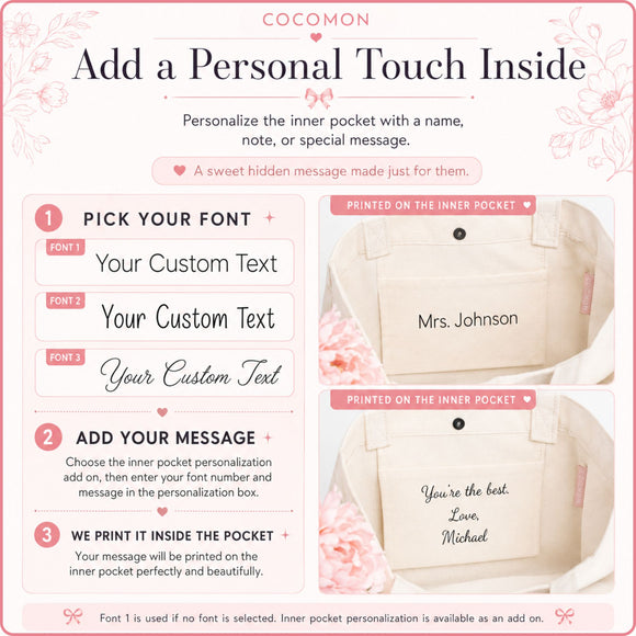 Monogram Name Tote Bag — Personalized Gift (002)