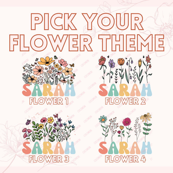 Floral Tote Bag — Personalized Gift (012)