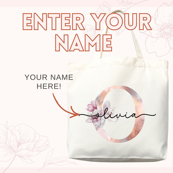 Monogram Name Tote Bag — Personalized Gift (001)
