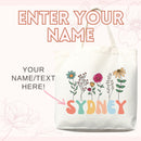 Floral Tote Bag — Personalized Gift (012)-6