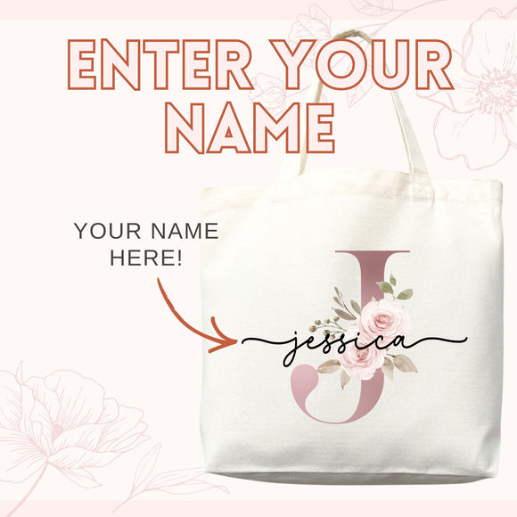 Monogram Name Tote Bag — Personalized Gift (003)