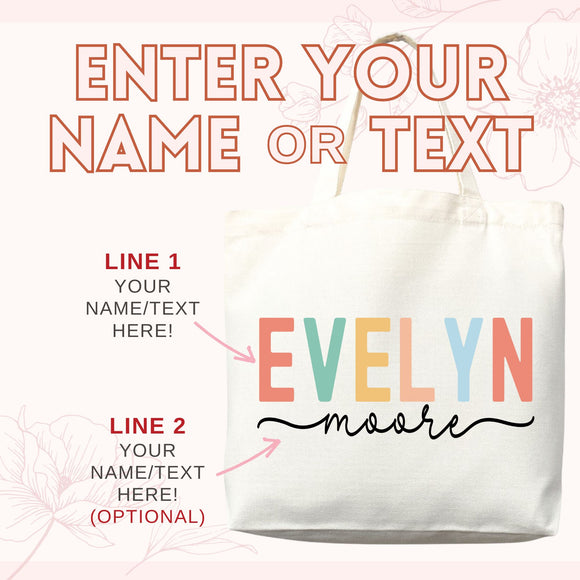 Personalized Name Tote Bag — Personalized Gift (010)