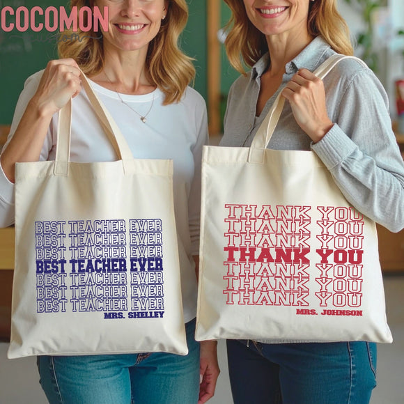 Custom Text Tote Bag — Personalized Gift (001)