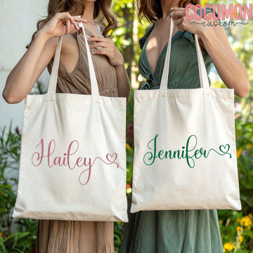 Calligraphy Name Tote Bag — Personalized Gift (008) - 0