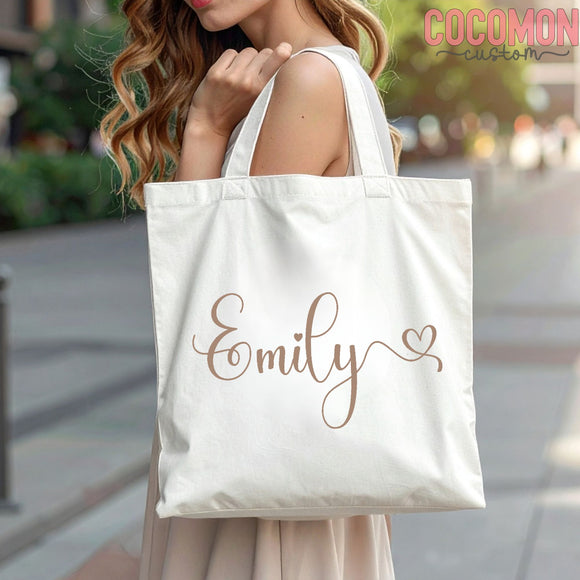 Calligraphy Name Tote Bag — Personalized Gift (008)