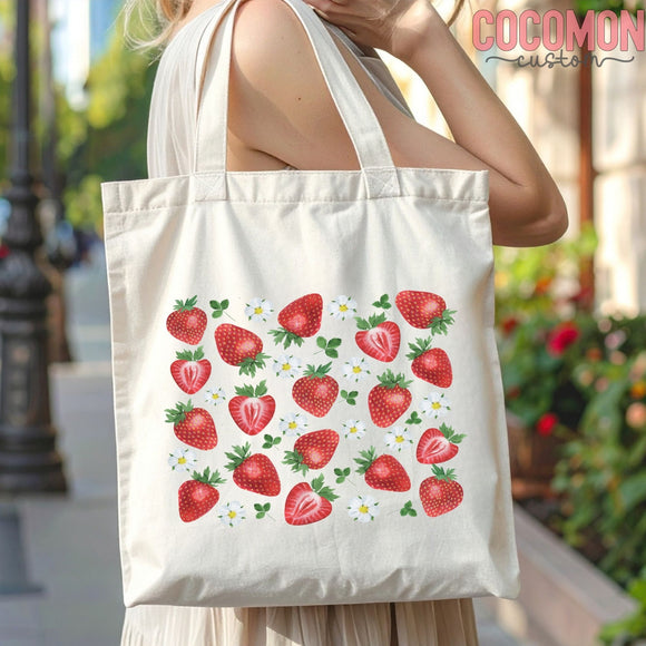Strawberry Tote Bag — Strawberry Lover Gift (011)