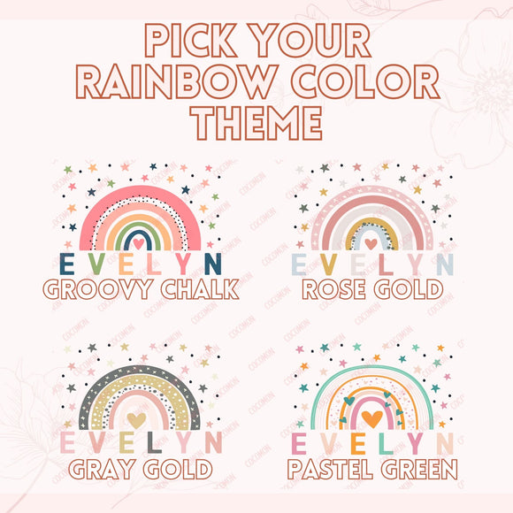 Rainbow Name Tote Bag — Personalized Kids Gift (030)