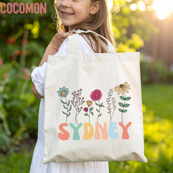 Floral Tote Bag — Personalized Gift (012)