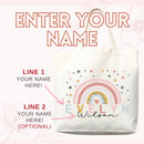 Rainbow Name Tote Bag — Personalized Kids Gift (030)-6