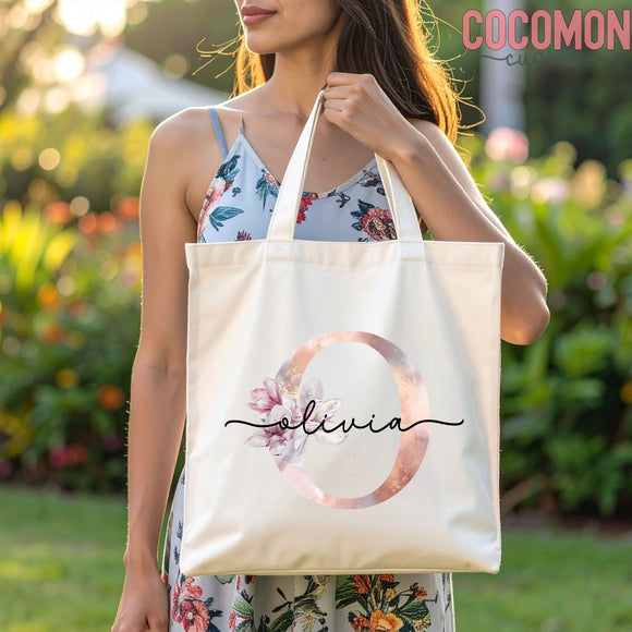 Monogram Name Tote Bag — Personalized Gift (001)