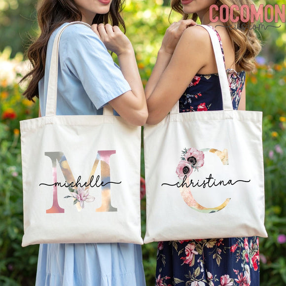 Monogram Name Tote Bag — Personalized Gift (001)