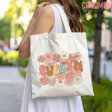 Wildflower Name Tote Bag — Personalized Gift (013) - 0