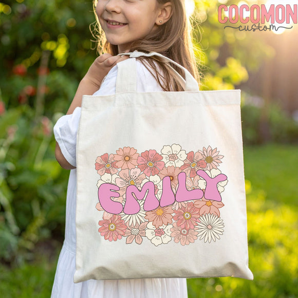 Wildflower Name Tote Bag — Personalized Gift (013)