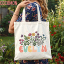 Floral Tote Bag — Personalized Gift (012)-2