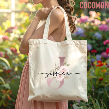 Monogram Name Tote Bag — Personalized Gift (003) - 0