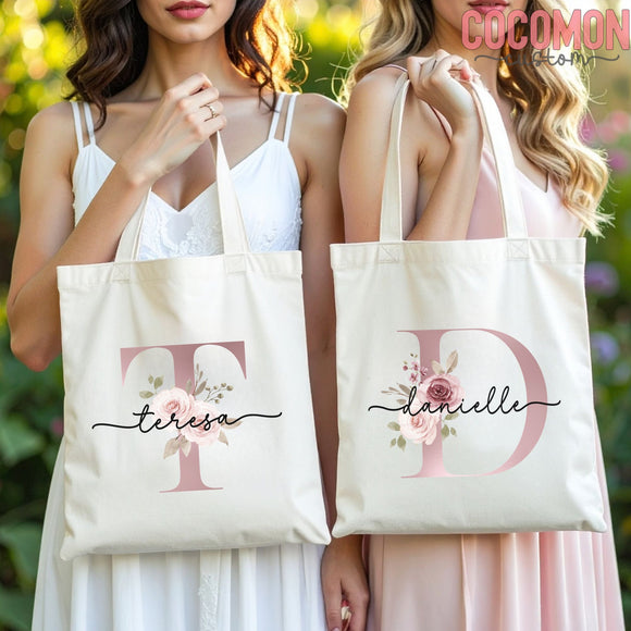 Monogram Name Tote Bag — Personalized Gift (003)