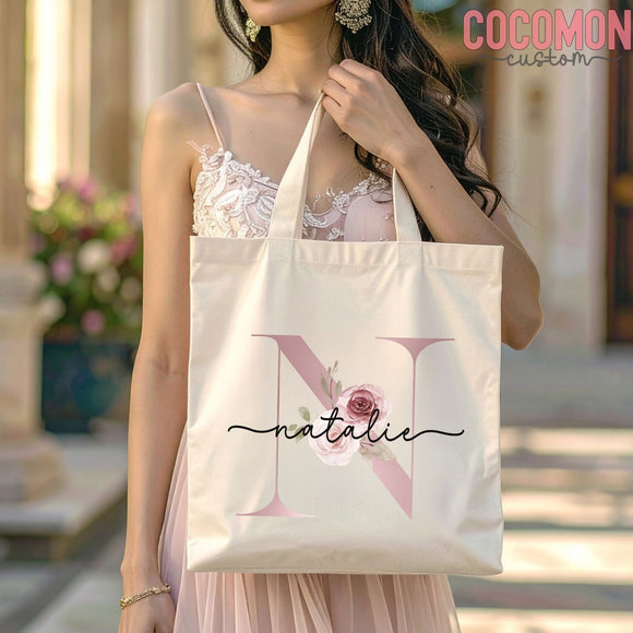 Monogram Name Tote Bag — Personalized Gift (003)