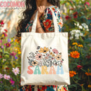 Floral Tote Bag — Personalized Gift (012)-3