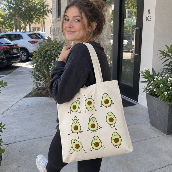 Cute Avocado Poses Tote Bag, photo 2
