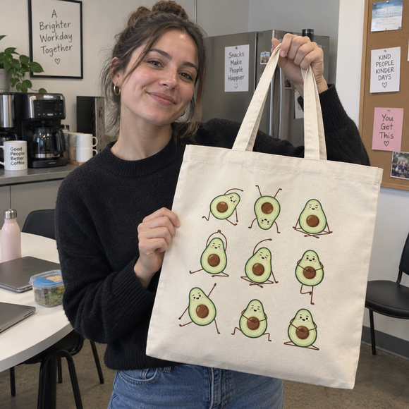 Cute Avocado Poses Tote Bag, photo 4