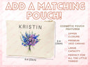 Birth Flower Name Tote Bag — Personalized Gift (088)-8