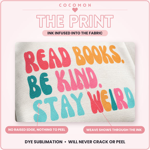 Read Books Be Kind Stay Weird Tote Bag, photo 5