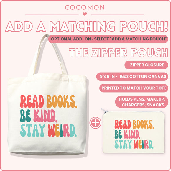 Read Books Be Kind Stay Weird Tote Bag, photo 6