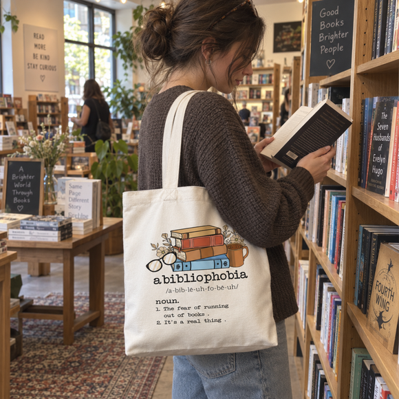 Abibliophobia Definition Tote Bag, photo 3