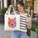 Watercolor Orange Cat Tote Bag, photo 4