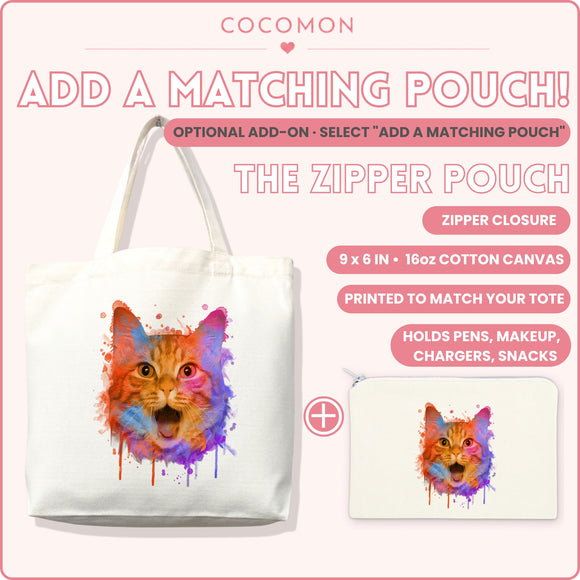 Watercolor Orange Cat Tote Bag, photo 7