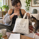 Yoga Cats Line Art Tote Bag, photo 4