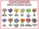 Birth Flower Name Tote Bag — Personalized Gift (088)-3