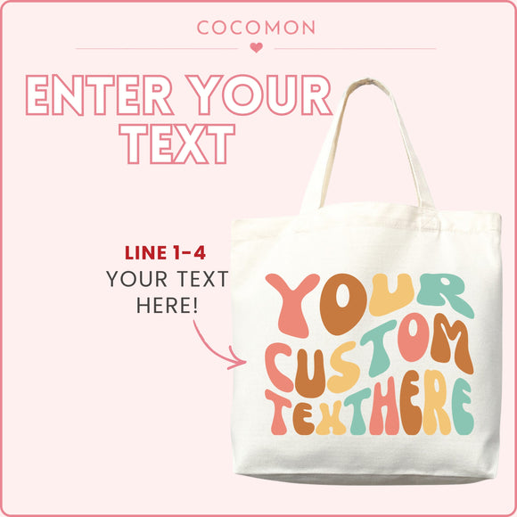 Personalized Custom Text Tote Bag, view 2