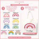 Personalized Boho Rainbow Name Tote Bag, photo 5
