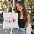 Personalized Stacked Bubble Name Tote Bag, photo 4