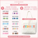 Personalized Stacked Bubble Name Tote Bag, photo 5
