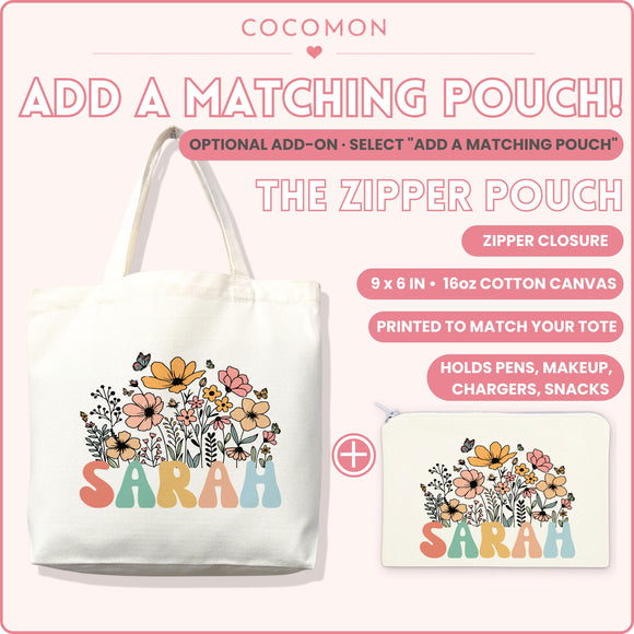 Personalized Wildflower Name Tote Bag, photo 9