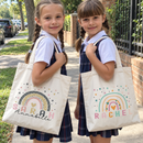Personalized Boho Rainbow Name Tote Bag, photo 3