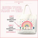Personalized Boho Rainbow Name Tote Bag, photo 7