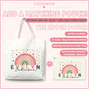Personalized Boho Rainbow Name Tote Bag, photo 9