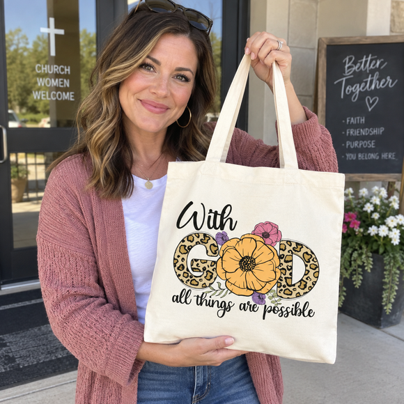 With God All Things Are Possible Tote Bag, photo 4