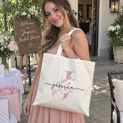 Monogram Name Tote Bag — Personalized Gift (003) - 0