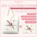 Personalized Blush Rose Monogram Tote Bag, photo 8
