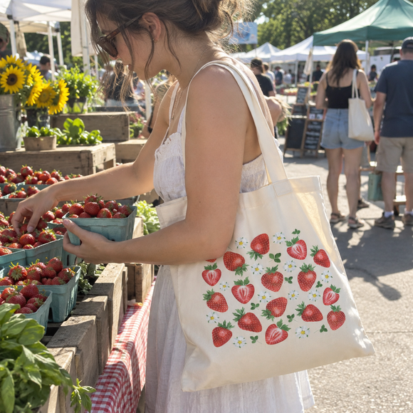 Strawberry Pattern Tote Bag, photo 4